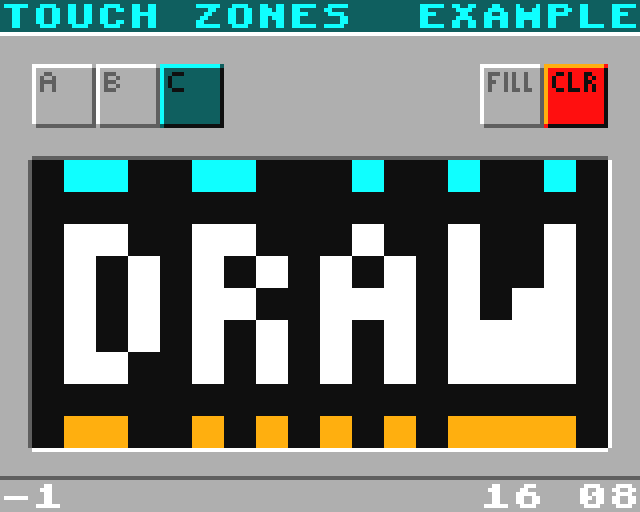 Touch Zones GUI library (LowRes NX)
