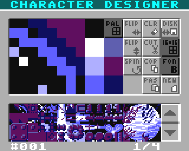Character Color Designer 6 color character designer (LowRes NX)